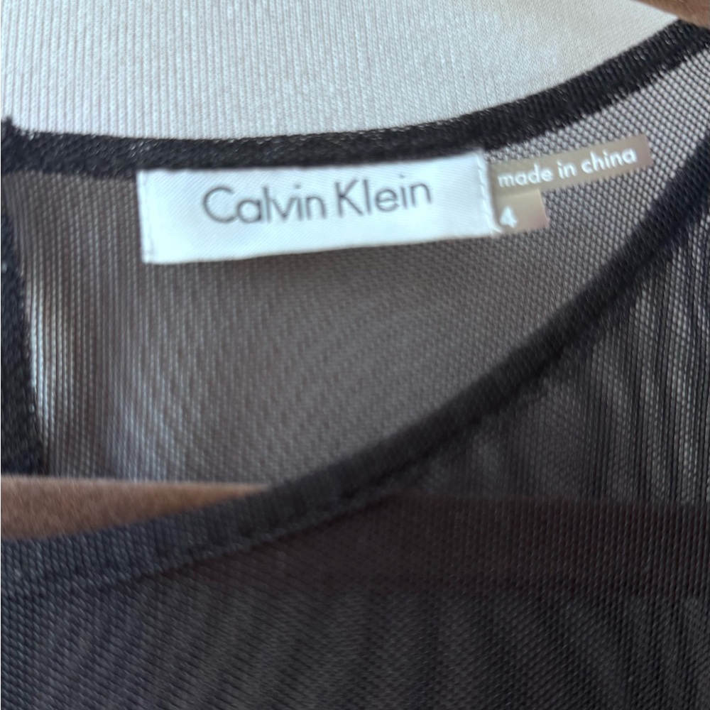 Calvin Klein Black Mesh Blouse